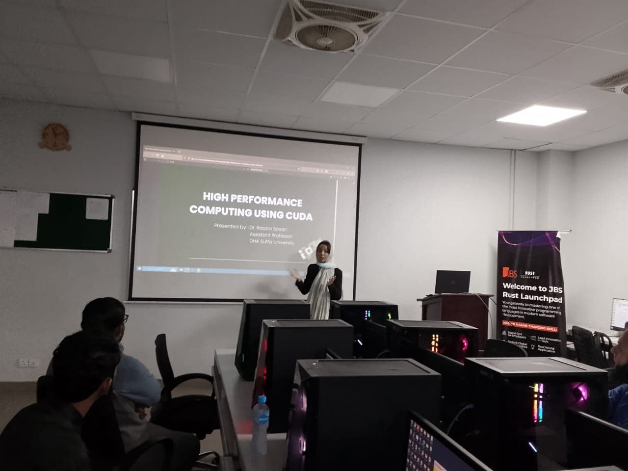 Conferences & Talks - High Performance Computing using CUDA Talk at DHA Suffa University